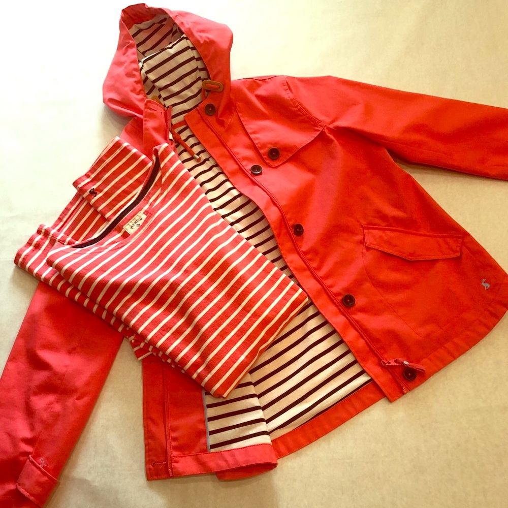 Joules Soft Dress,Size 10,Medium,Coral striped